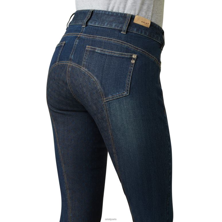 RJ66P2711 culasse à fond intégral halo denim Ariat bas Marin femmes