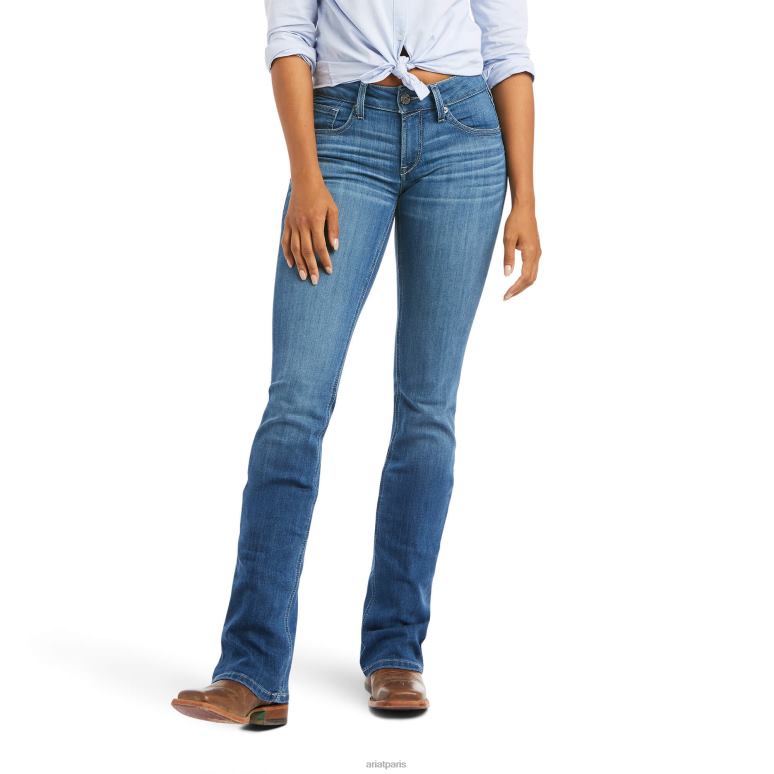 RJ66P2516 réel. Jean bootcut Patricia taille mi-haute Ariat bas Maine femmes