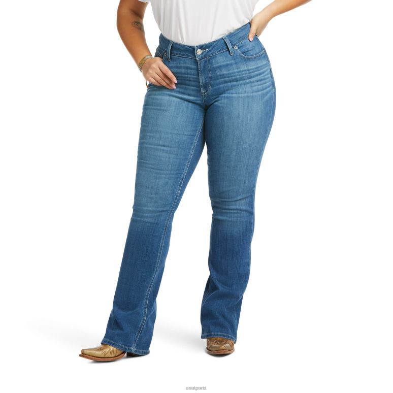 RJ66P2516 réel. Jean bootcut Patricia taille mi-haute Ariat bas Maine femmes
