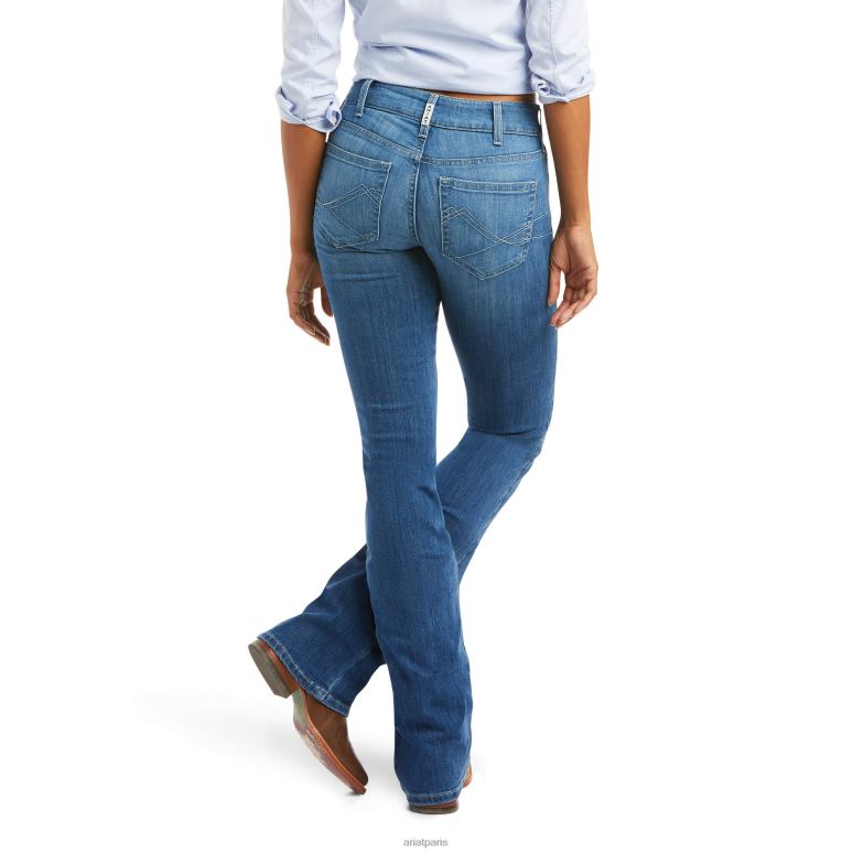 RJ66P2516 réel. Jean bootcut Patricia taille mi-haute Ariat bas Maine femmes