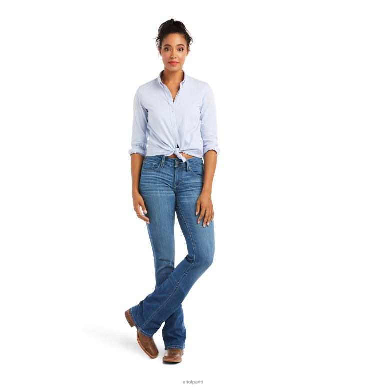 RJ66P2516 réel. Jean bootcut Patricia taille mi-haute Ariat bas Maine femmes