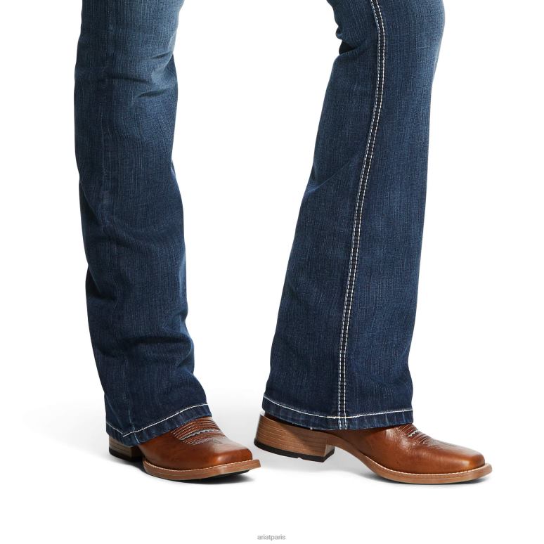 RJ66P2539 réel. Jean bootcut shayla stretch coupe flèche taille mi-haute Ariat bas gemme femmes
