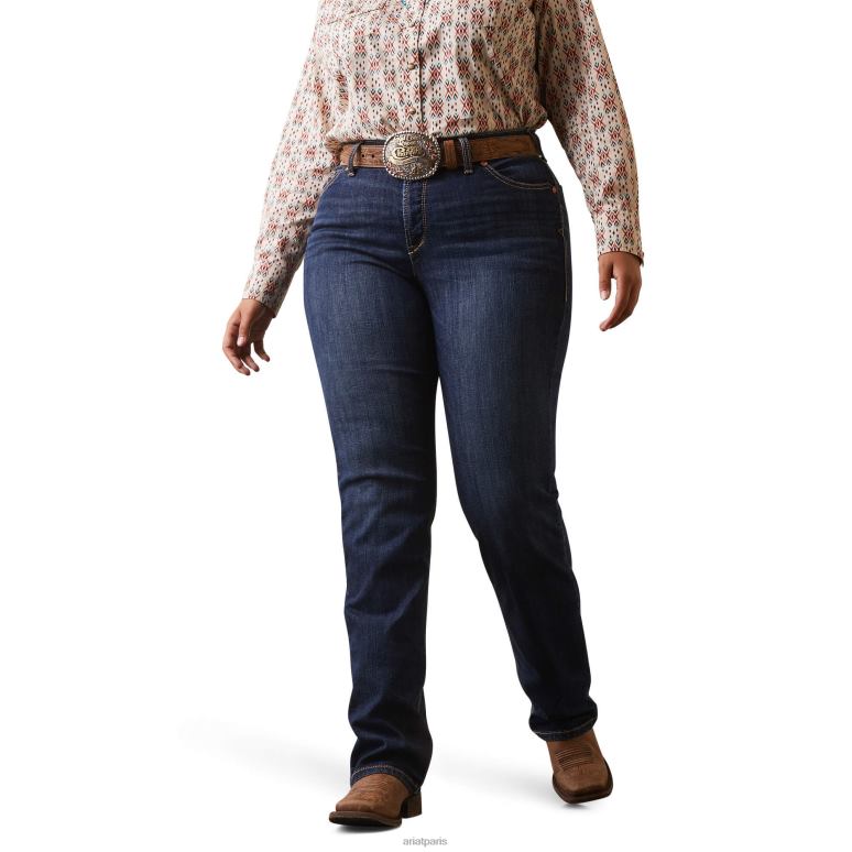 RJ66P2540 réel. jean droit Greta taille parfaite Ariat bas minuit femmes