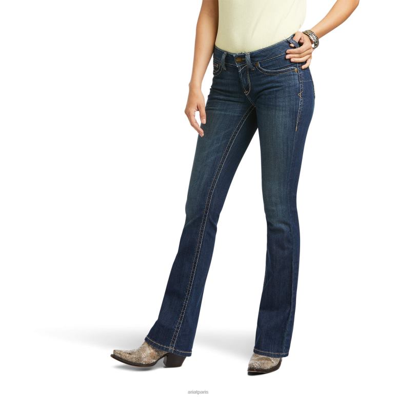 RJ66P2550 réel. Jean bootcut Corinne taille mi-haute Ariat bas pacifique femmes