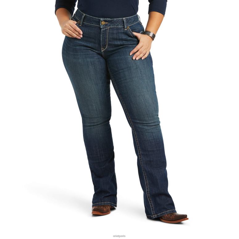 RJ66P2550 réel. Jean bootcut Corinne taille mi-haute Ariat bas pacifique femmes