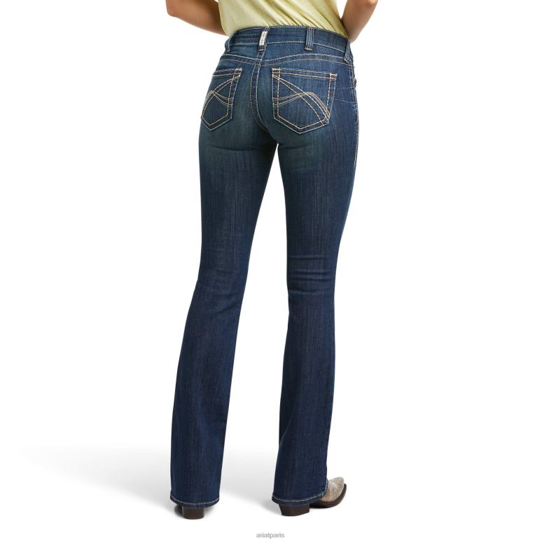 RJ66P2550 réel. Jean bootcut Corinne taille mi-haute Ariat bas pacifique femmes