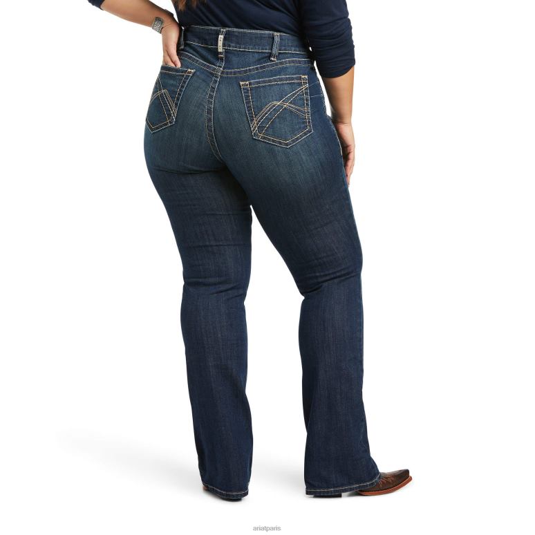 RJ66P2550 réel. Jean bootcut Corinne taille mi-haute Ariat bas pacifique femmes