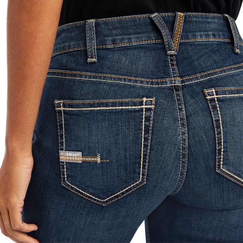 RJ66P2556 jean droit à riveter les barres d'armature Ariat bas Atlanta femmes