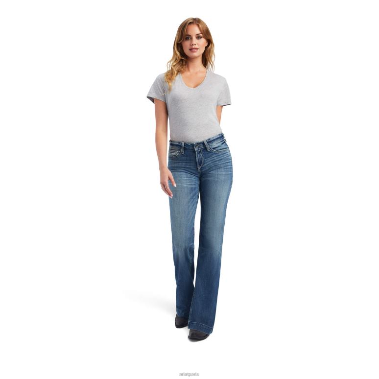 RJ66P2564 pantalon taille parfaite chelsey jean large Ariat bas Alabama femmes