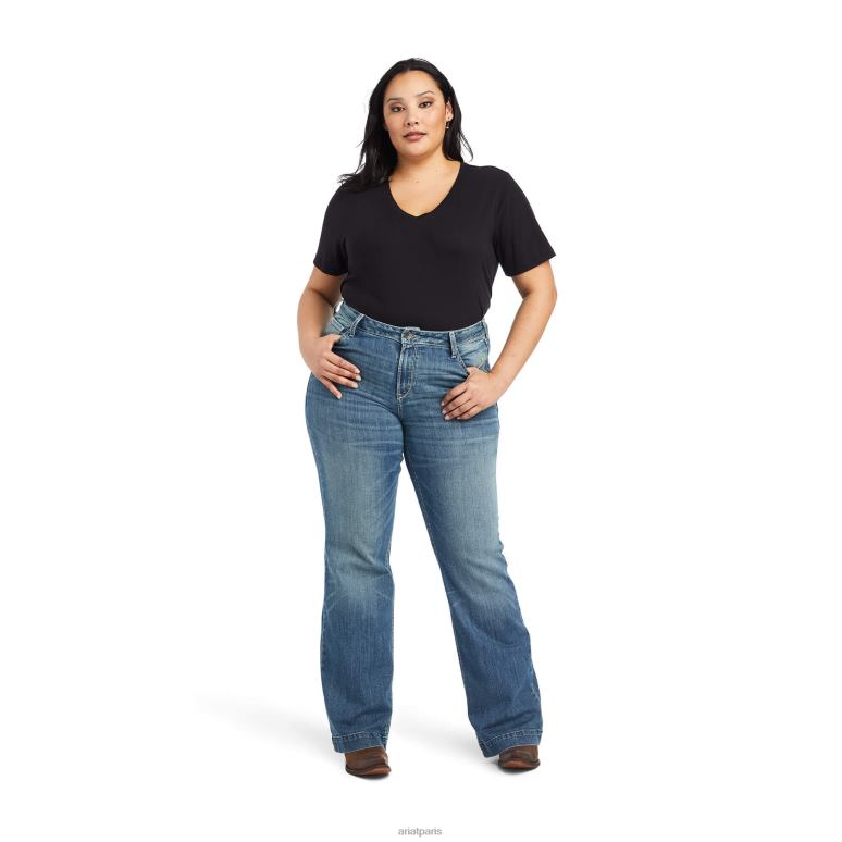 RJ66P2564 pantalon taille parfaite chelsey jean large Ariat bas Alabama femmes