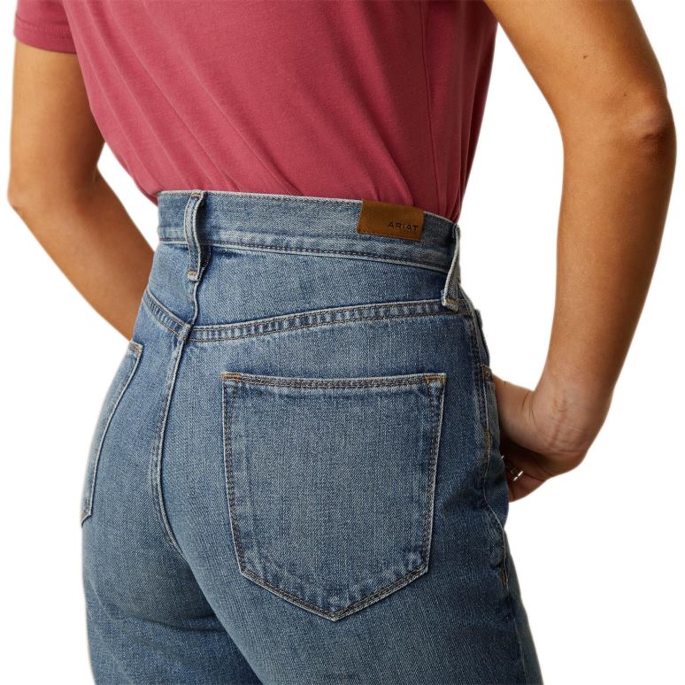 RJ66P2577 jean large tomboy taille ultra haute Ariat bas gémissement femmes