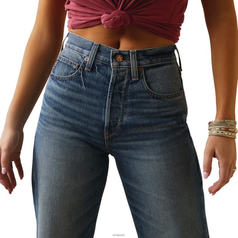 RJ66P2577 jean large tomboy taille ultra haute Ariat bas gémissement femmes