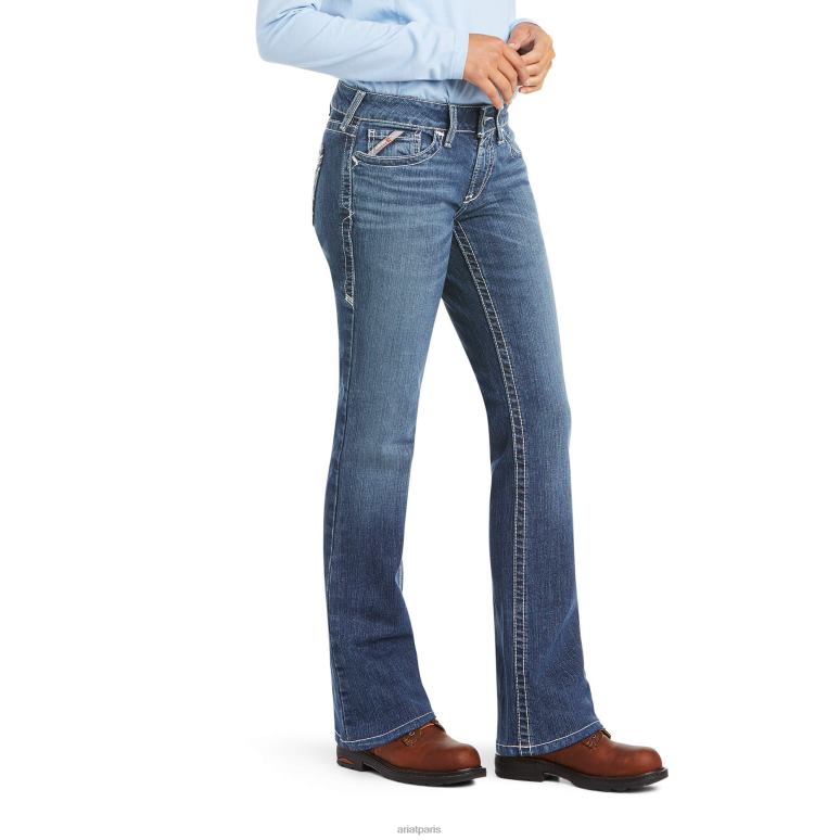 RJ66P2580 jean bootcut entrelacé fr durastretch Ariat bas bord de l'océan femmes