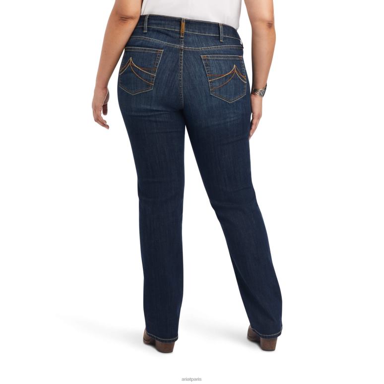 RJ66P2591 réel. jean droit Octavia taille mi-haute Ariat bas Burbank femmes