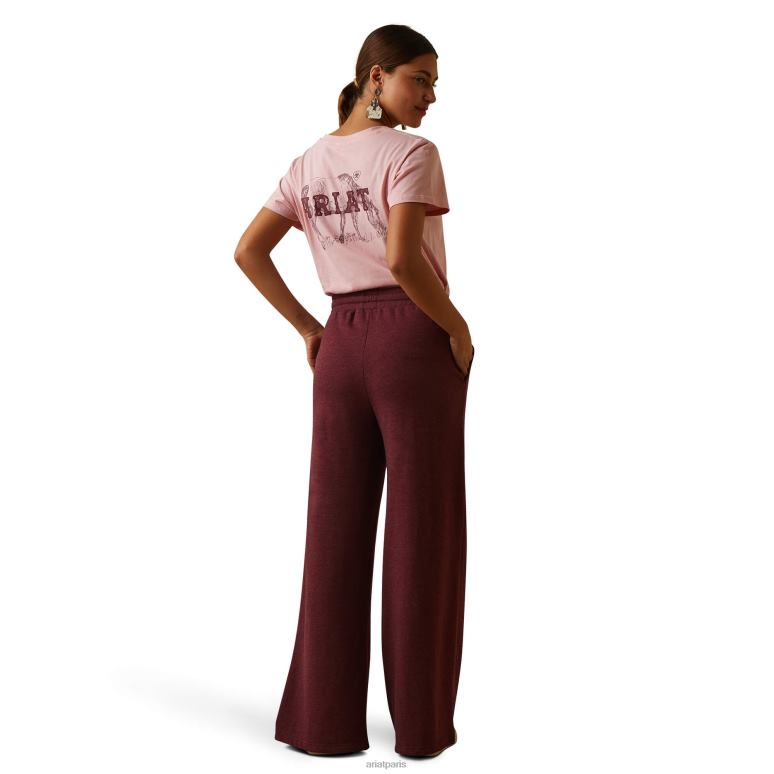 RJ66P2646 pantalon de coureur de route Ariat bas bannière marron femmes