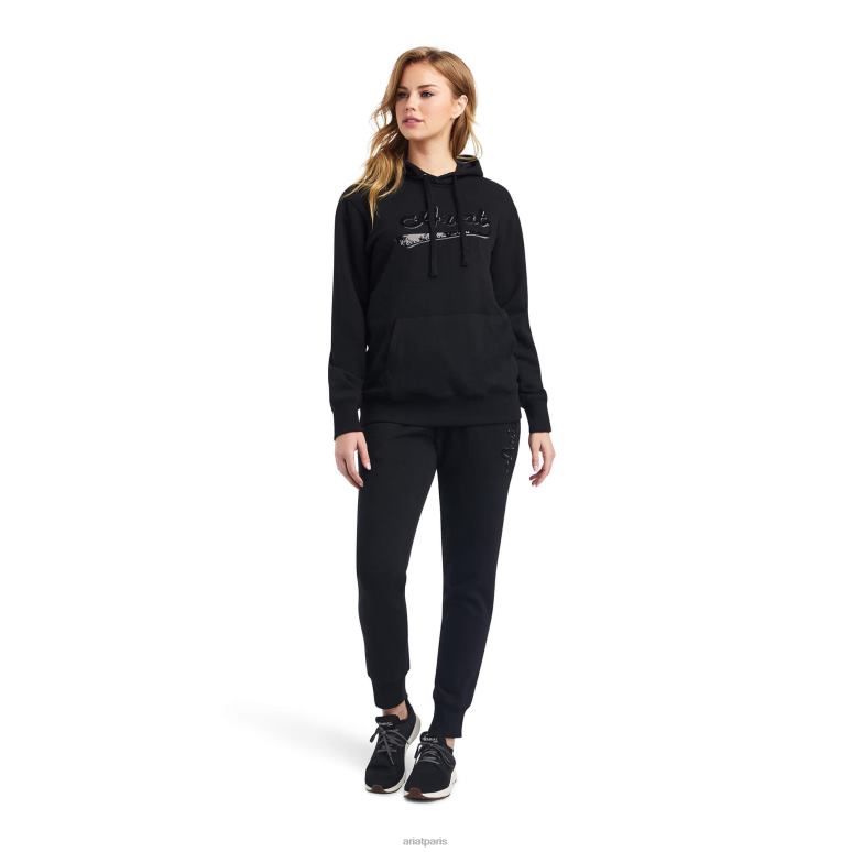 RJ66P2647 vrai pantalon de jogging Ariat bas noir femmes