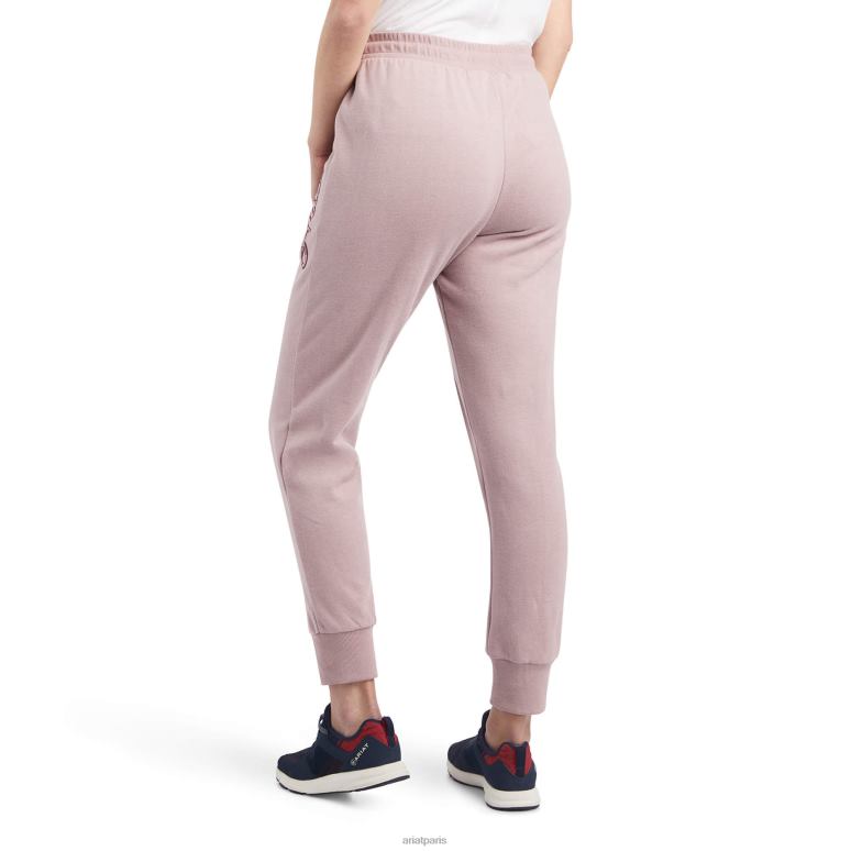 RJ66P2648 vrai pantalon de jogging Ariat bas nostalgie rose bruyère femmes