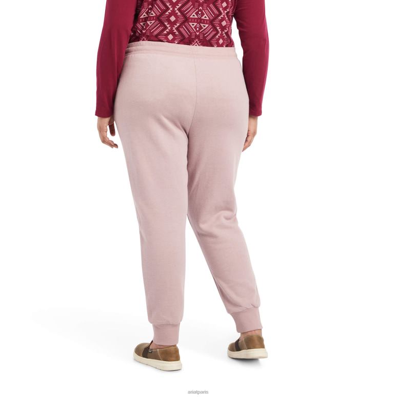 RJ66P2648 vrai pantalon de jogging Ariat bas nostalgie rose bruyère femmes