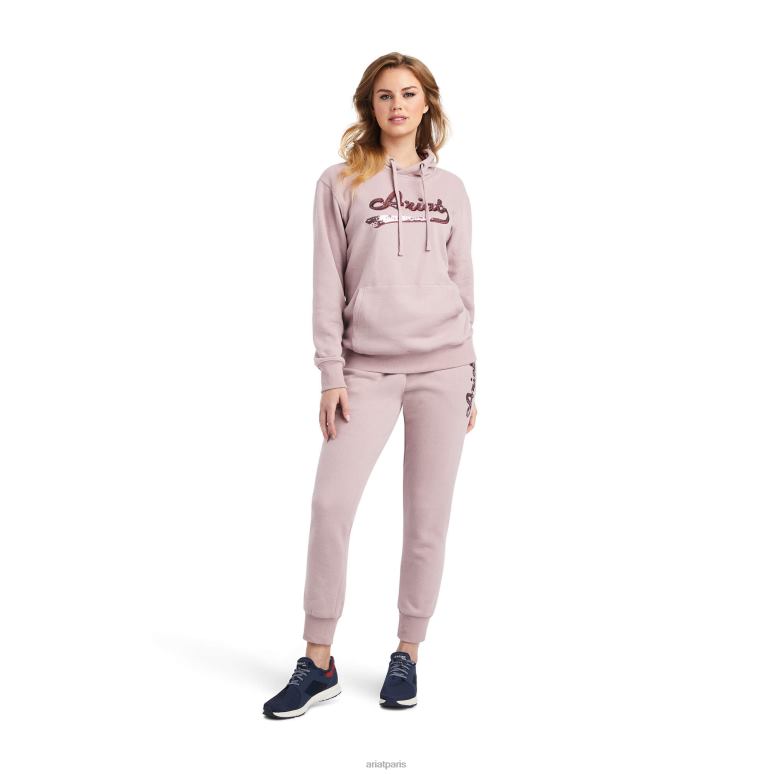 RJ66P2648 vrai pantalon de jogging Ariat bas nostalgie rose bruyère femmes