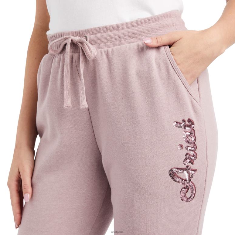 RJ66P2648 vrai pantalon de jogging Ariat bas nostalgie rose bruyère femmes