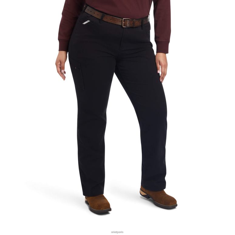 RJ66P2666 pantalon à jambe droite résistant en durastretch Ariat bas noir femmes