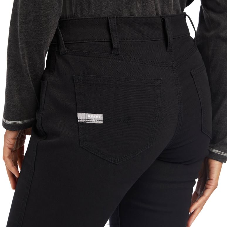 RJ66P2666 pantalon à jambe droite résistant en durastretch Ariat bas noir femmes