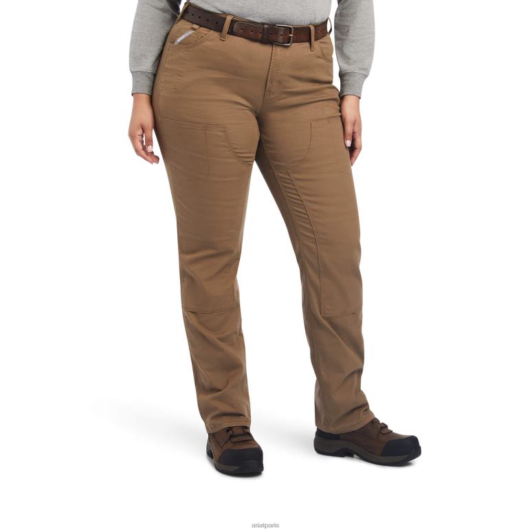 RJ66P2669 pantalon double devant résistant en durastretch Ariat bas kaki des champs femmes