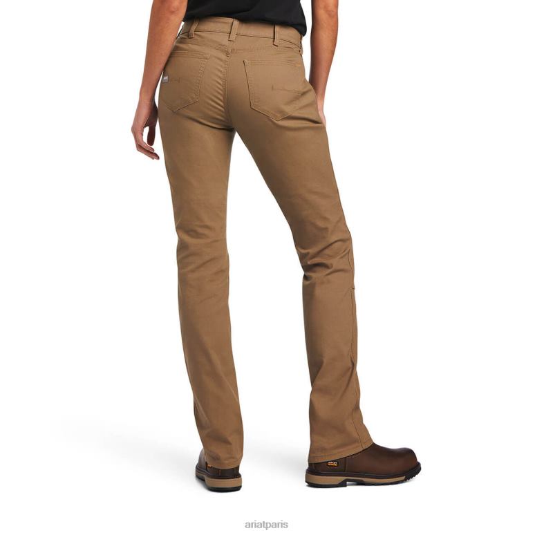 RJ66P2669 pantalon double devant résistant en durastretch Ariat bas kaki des champs femmes