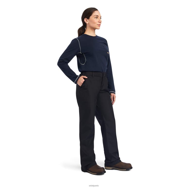 RJ66P2674 pantalon imperméable rebar stormshell Ariat bas noir femmes