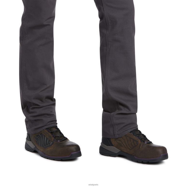 RJ66P2683 pantalon à jambe droite résistant en durastretch Ariat bas barres d'armature grises femmes
