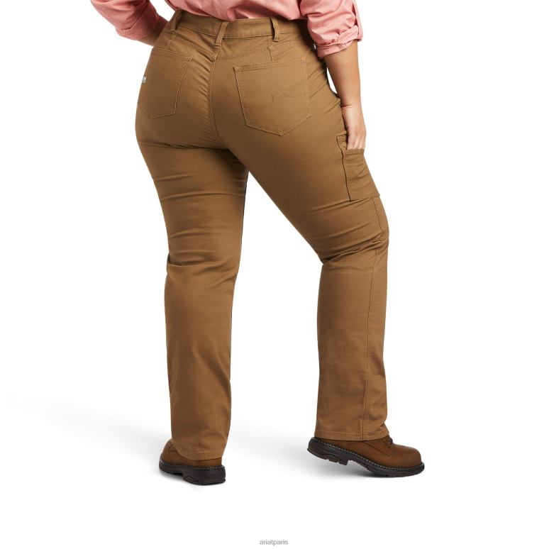RJ66P2684 pantalon à jambe droite résistant en durastretch Ariat bas kaki des champs femmes