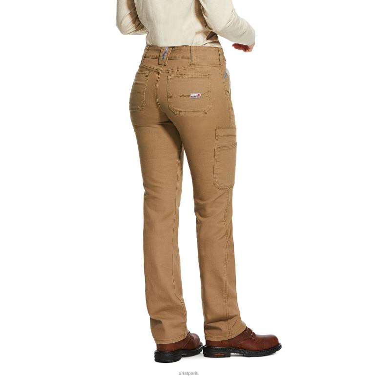 RJ66P2727 Pantalon empilable en toile duralight stretch fr Ariat bas kaki des champs femmes