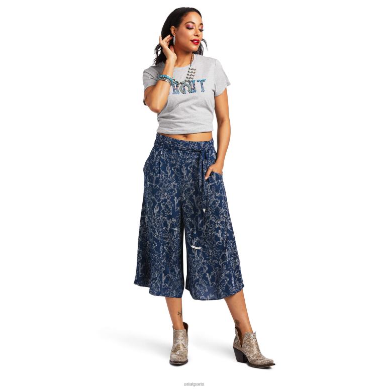 RJ66P2682 Goucho de cheval de tronçonnage Ariat bas impression multiple femmes