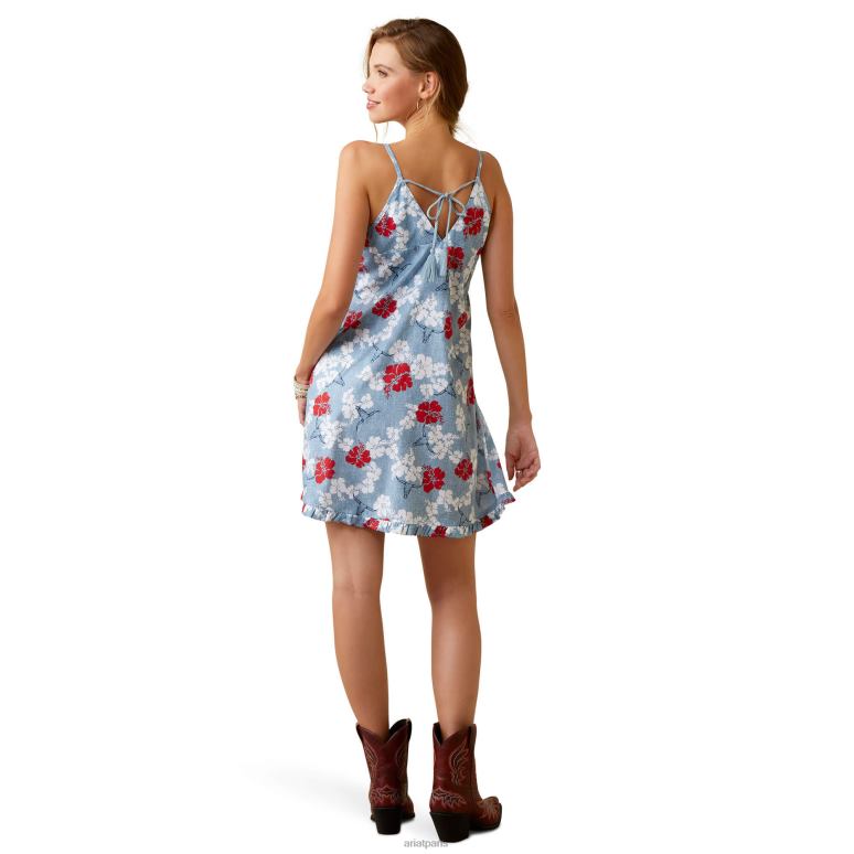 RJ66P3307 robe aloha occidentale Ariat bas wa pareu imprimer femmes