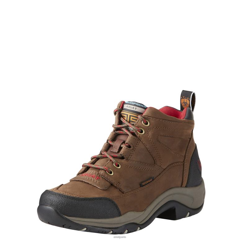RJ66P2203 botte imperméable de terrain Ariat chaussure marron vieilli femmes