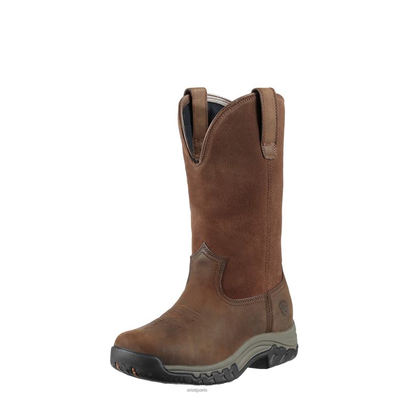 RJ66P2220 botte imperméable à enfiler tout terrain Ariat chaussure marron vieilli femmes
