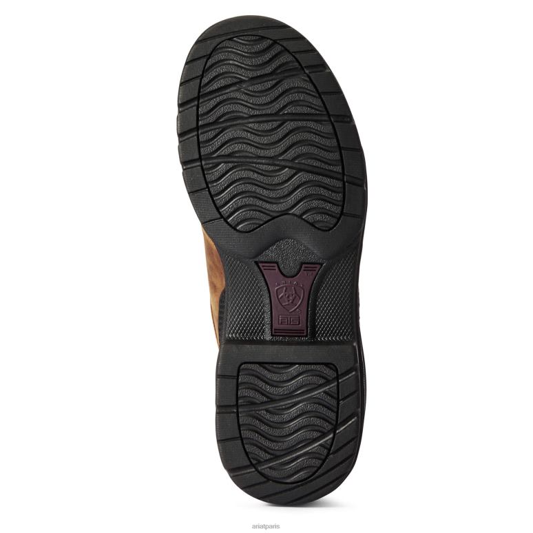 RJ66P2257 botte imperméable en dentelle de basse-cour Ariat chaussure brun patiné femmes