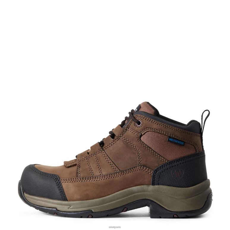 RJ66P2376 botte de travail imperméable à bout composite telluride Ariat chaussure marron vieilli femmes