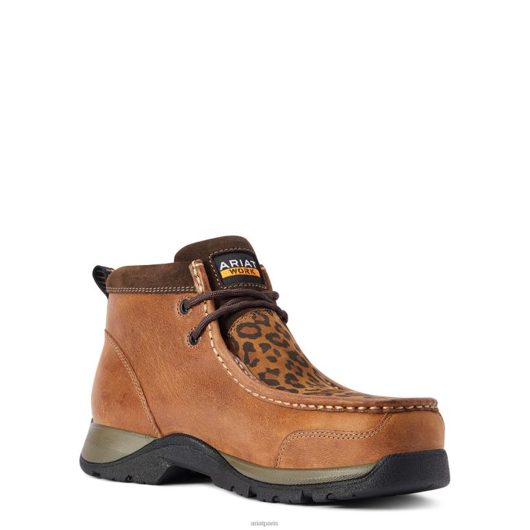 RJ66P2379 botte de travail à embout composite Edge lte moc Ariat chaussure brun du désert femmes