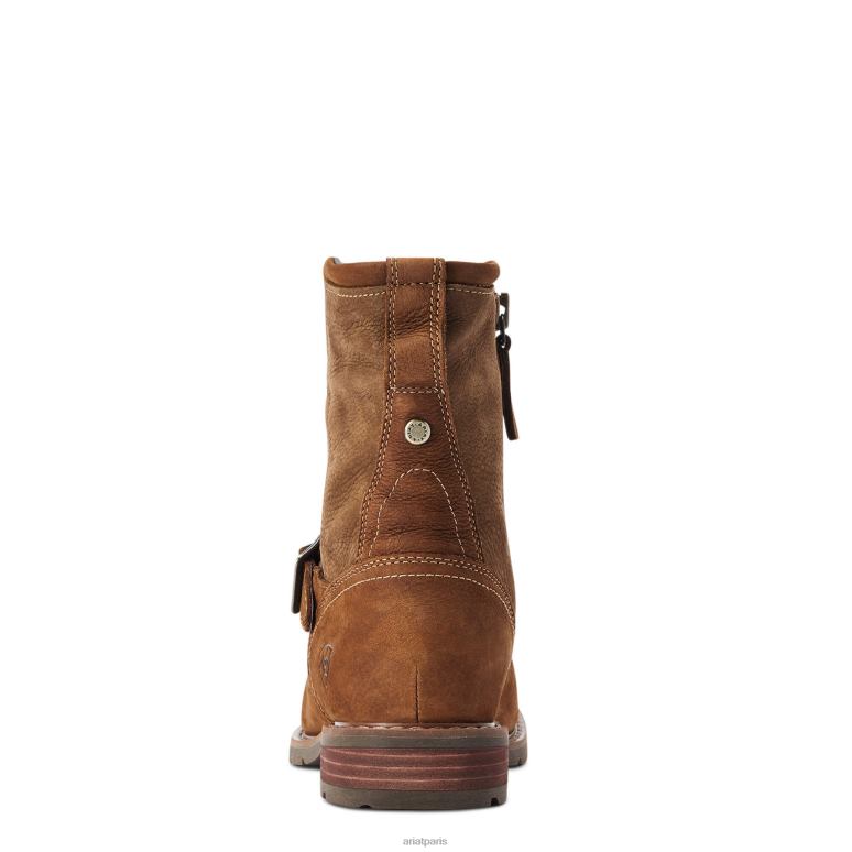 RJ66P2291 botte imperméable savane Ariat chaussure caramel rôti femmes