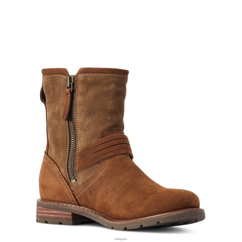 RJ66P2291 botte imperméable savane Ariat chaussure caramel rôti femmes