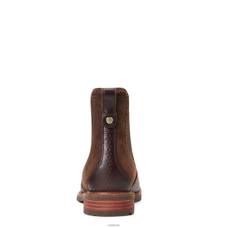 RJ66P2298 richelieu wexford imperméable Ariat chaussure Chocolat brun femmes