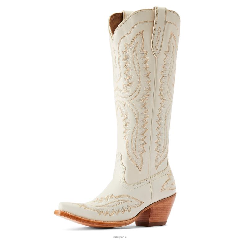 RJ66P2064 botte western casanova Ariat chaussure blanc femmes