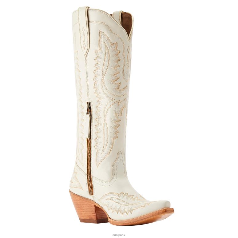 RJ66P2064 botte western casanova Ariat chaussure blanc femmes
