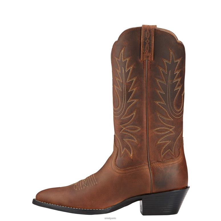 RJ66P2065 botte western à bout Heritage R Ariat chaussure marron vieilli femmes