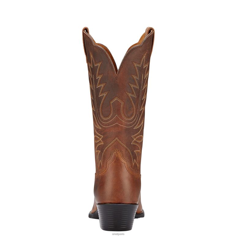 RJ66P2065 botte western à bout Heritage R Ariat chaussure marron vieilli femmes