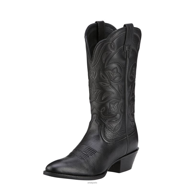 RJ66P2067 botte western à bout Heritage R Ariat chaussure cerf noir femmes