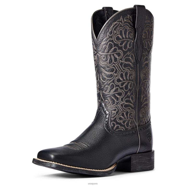 RJ66P2069 arrondir la botte western remuda Ariat chaussure cerf noir femmes