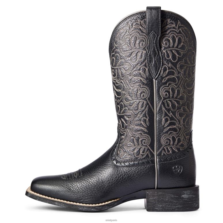 RJ66P2069 arrondir la botte western remuda Ariat chaussure cerf noir femmes