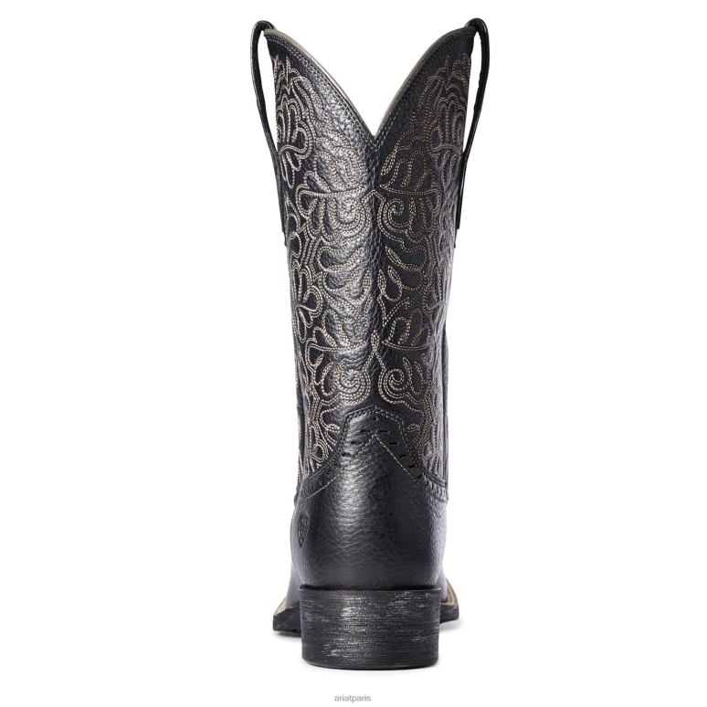 RJ66P2069 arrondir la botte western remuda Ariat chaussure cerf noir femmes